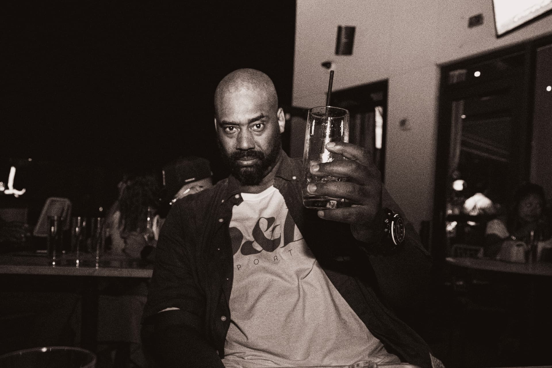 Premiere night — raising a glass