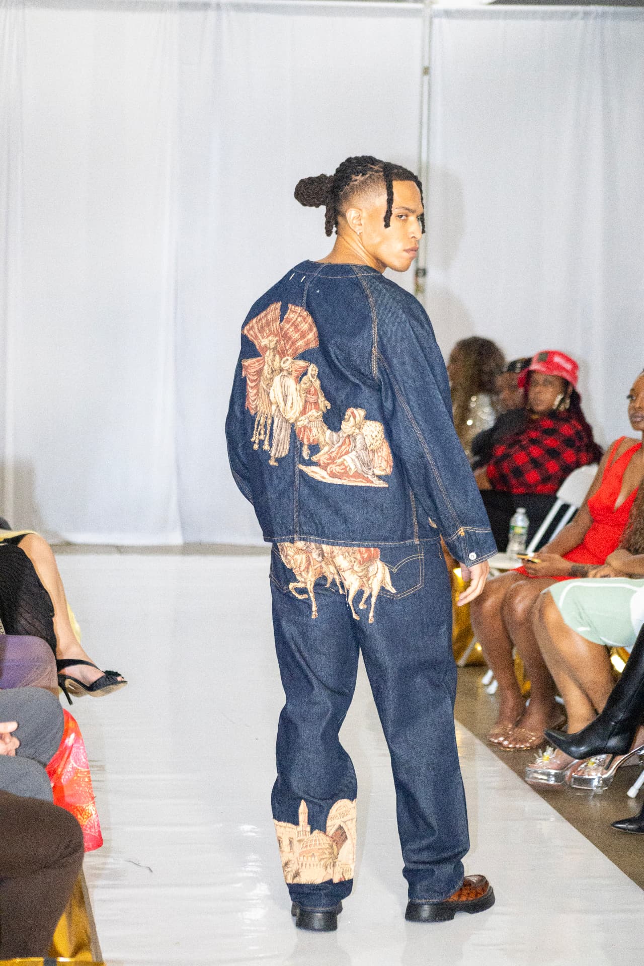 Runway — embroidered denim set